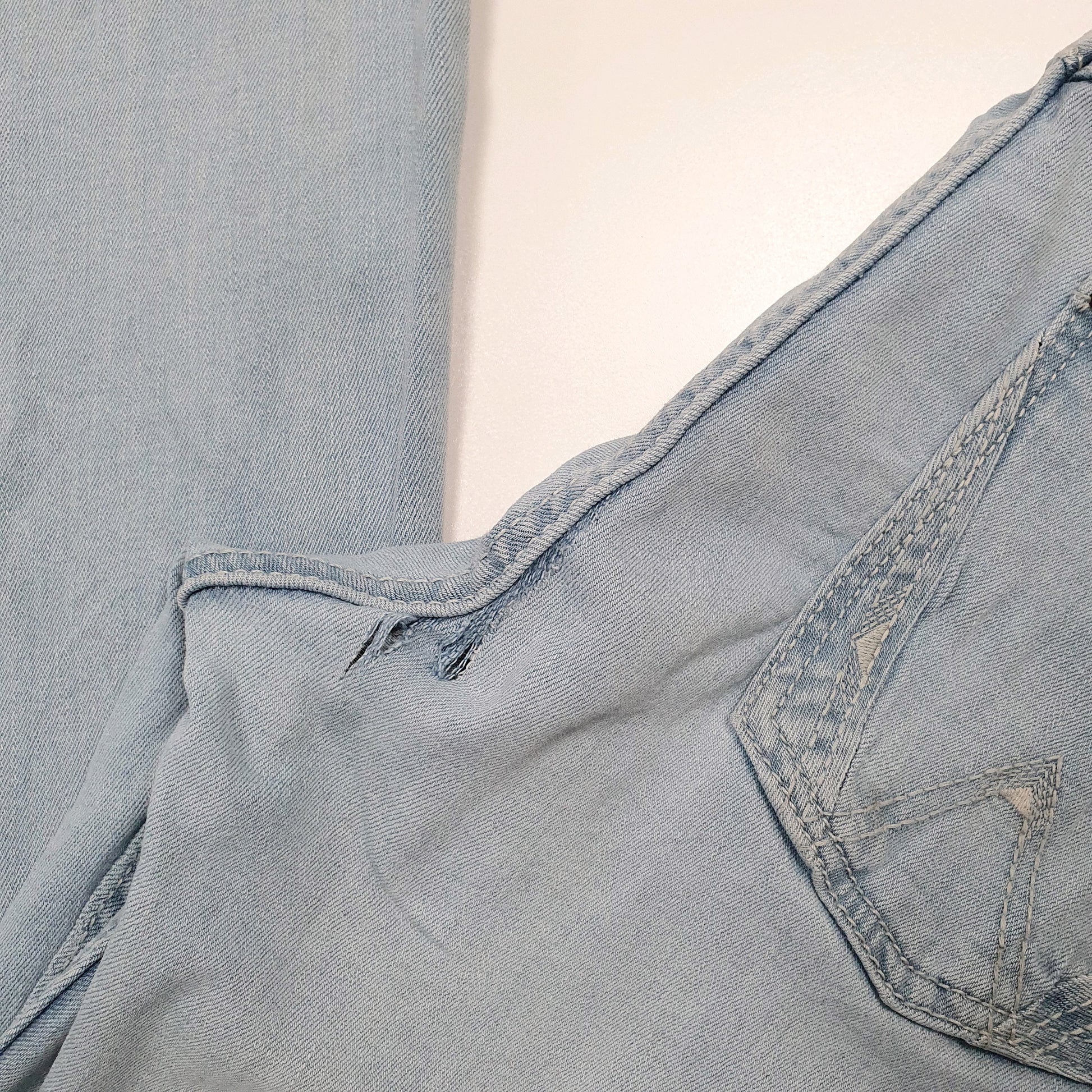 Wrangler Casual Flared Fit Jeans UK12 Blue