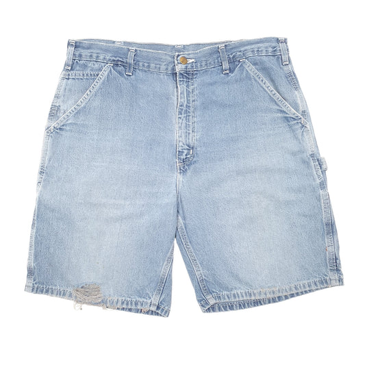 Mens Blue Carhartt Carpenter Workwear Denim Shorts