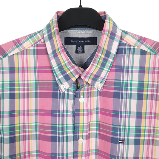 Tommy Hilfiger Long Sleeve Regular Fit Check Shirt Pink