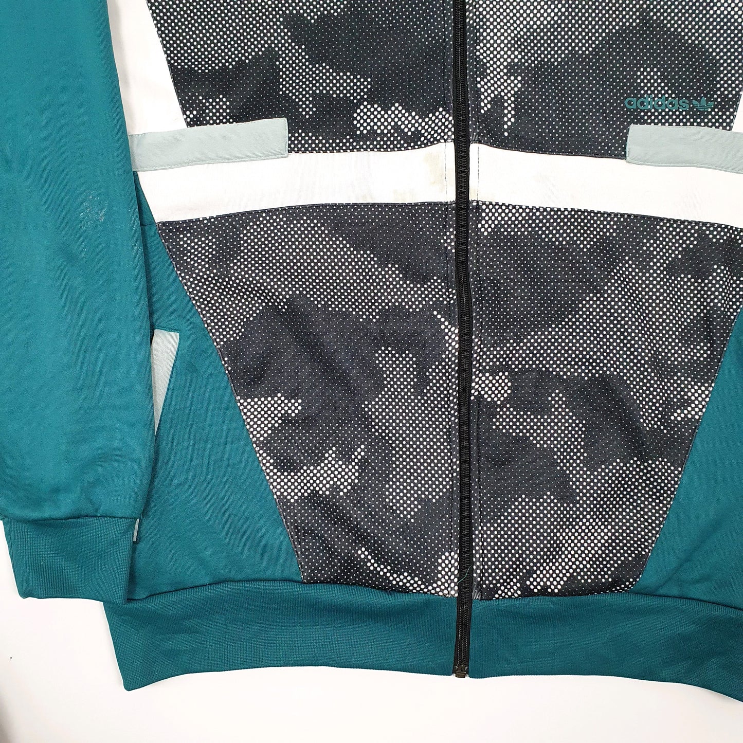 Mens Green Adidas Retro Windbreaker Tracksuit Top Coat