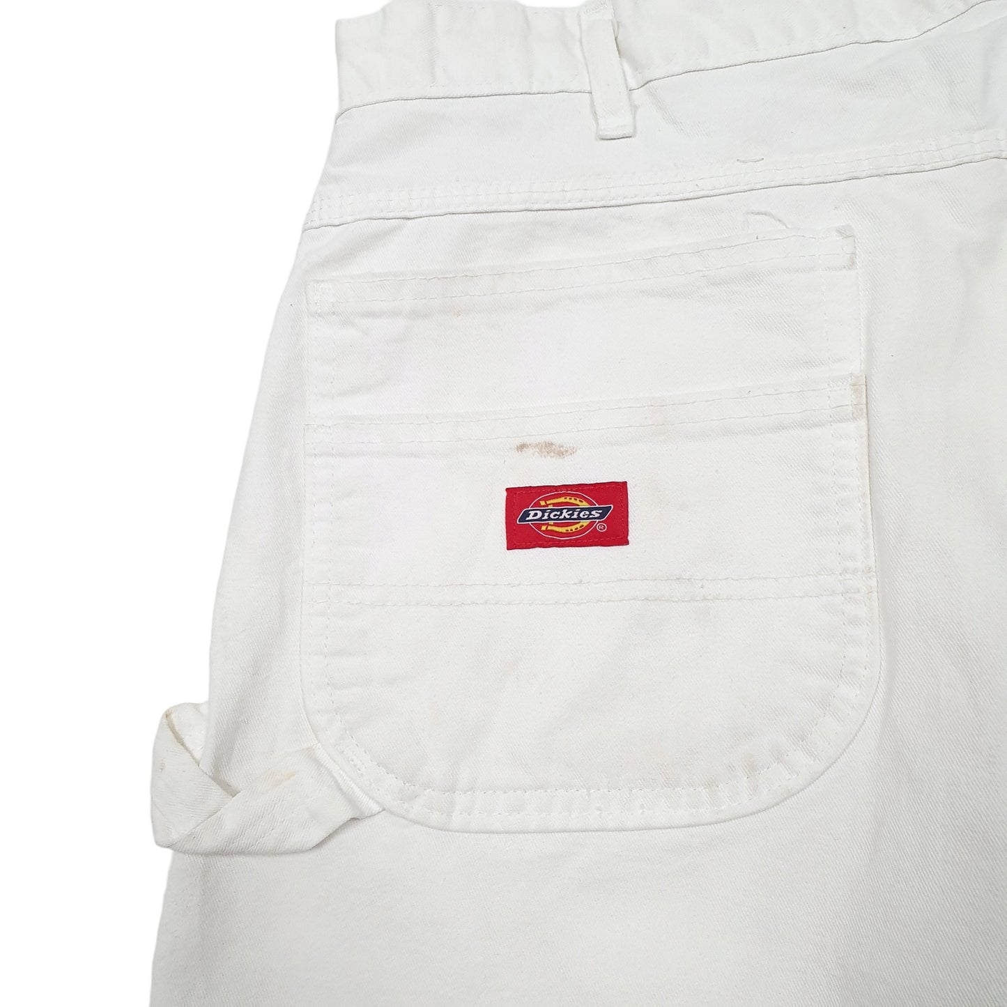 Mens White Dickies Carpenter Painter Workwear Denim Shorts