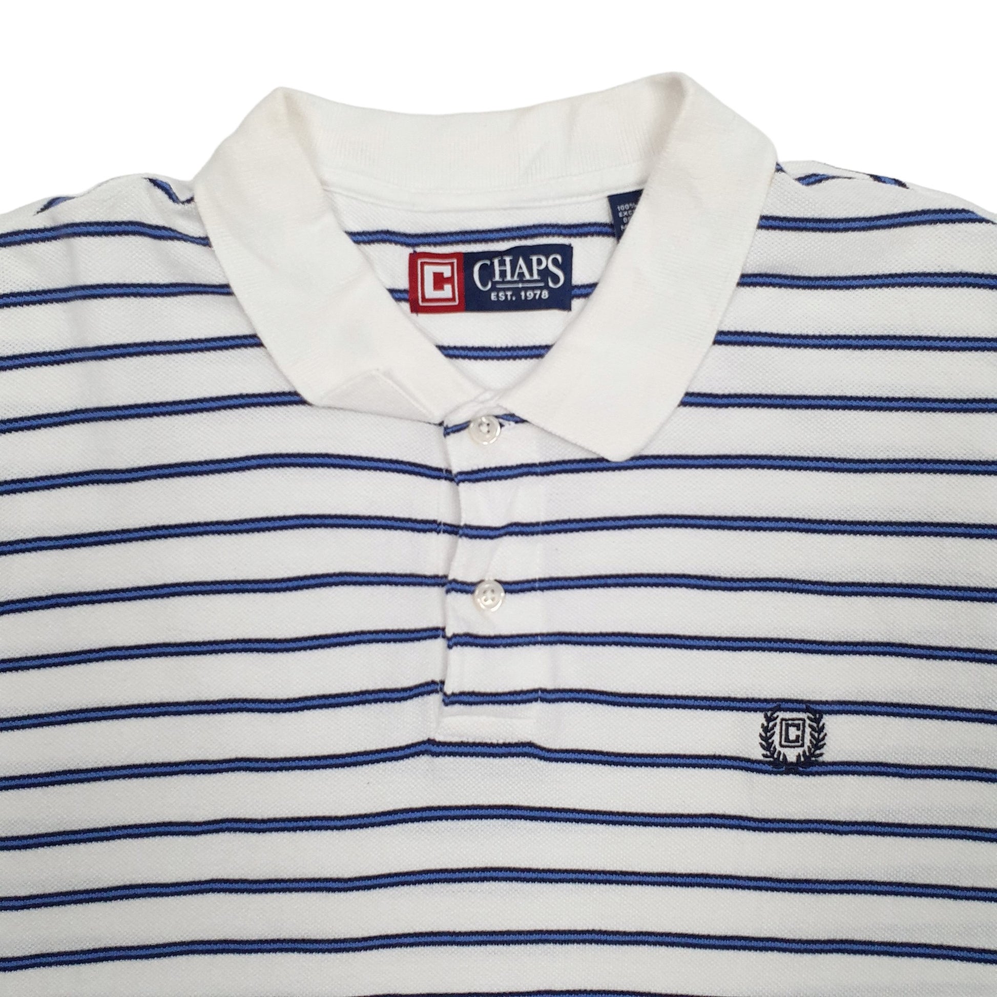 Chaps Short Sleeve Polo Shirt White