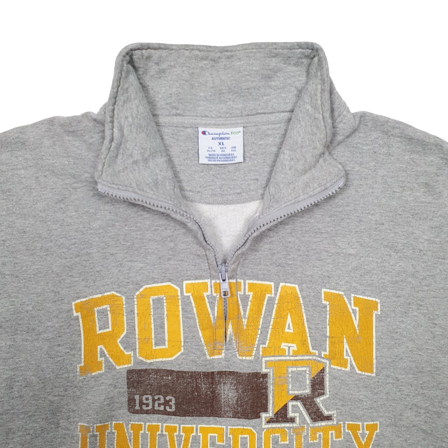 Mens Grey Champion Rowan University USA College Quarter Zip Jumper