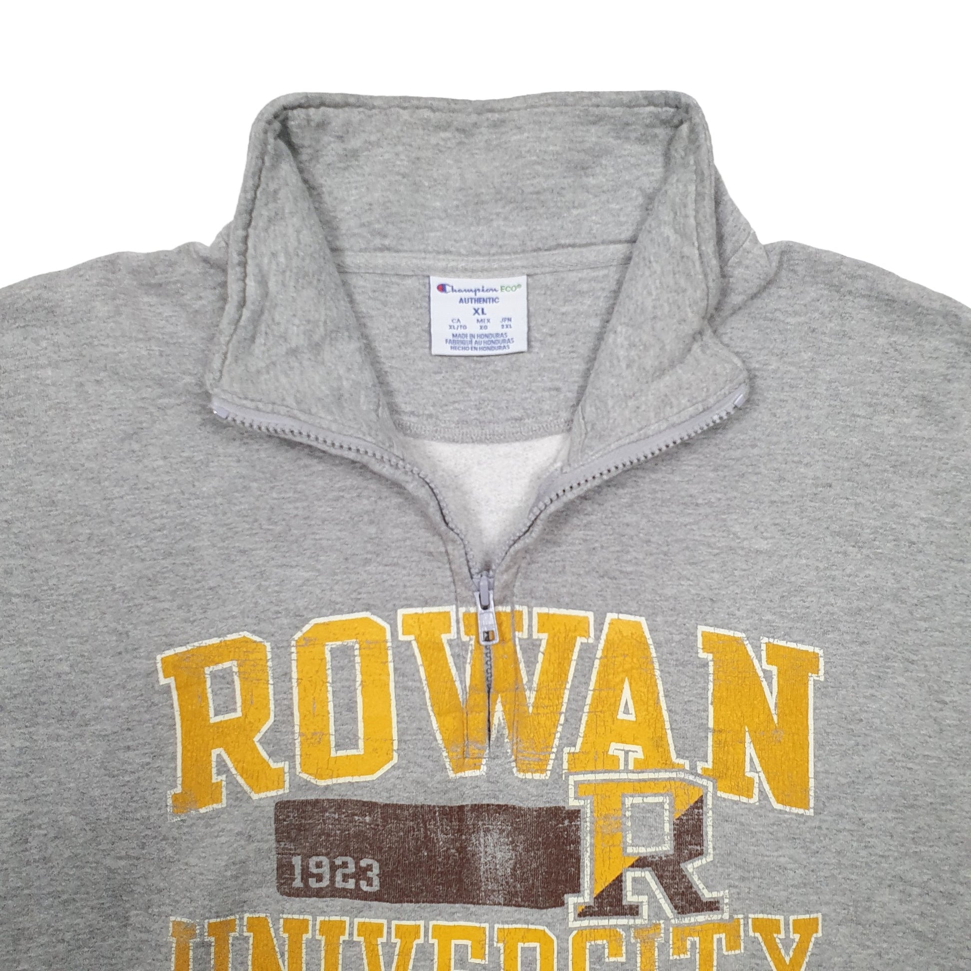 Mens Grey Champion Rowan University USA College Quarter Zip Jumper