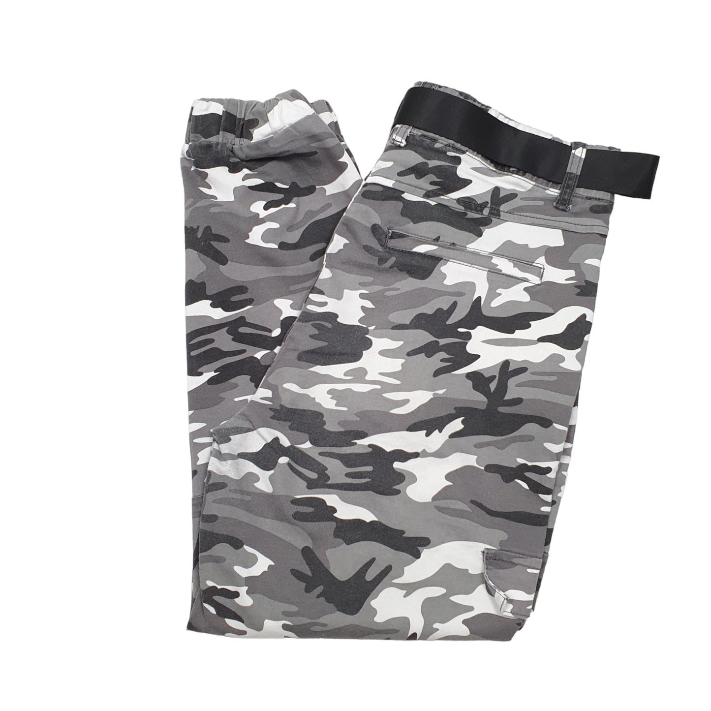 Mens Grey V.I.P Combat Pants Camouflage Cargo Trousers