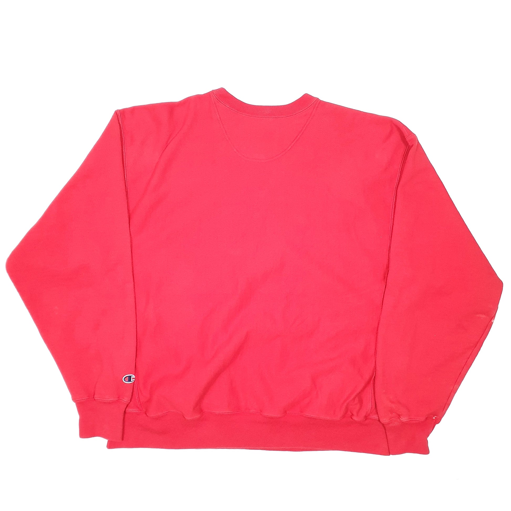 Mens Red Champion Reverse Weave Crewneck Jumper