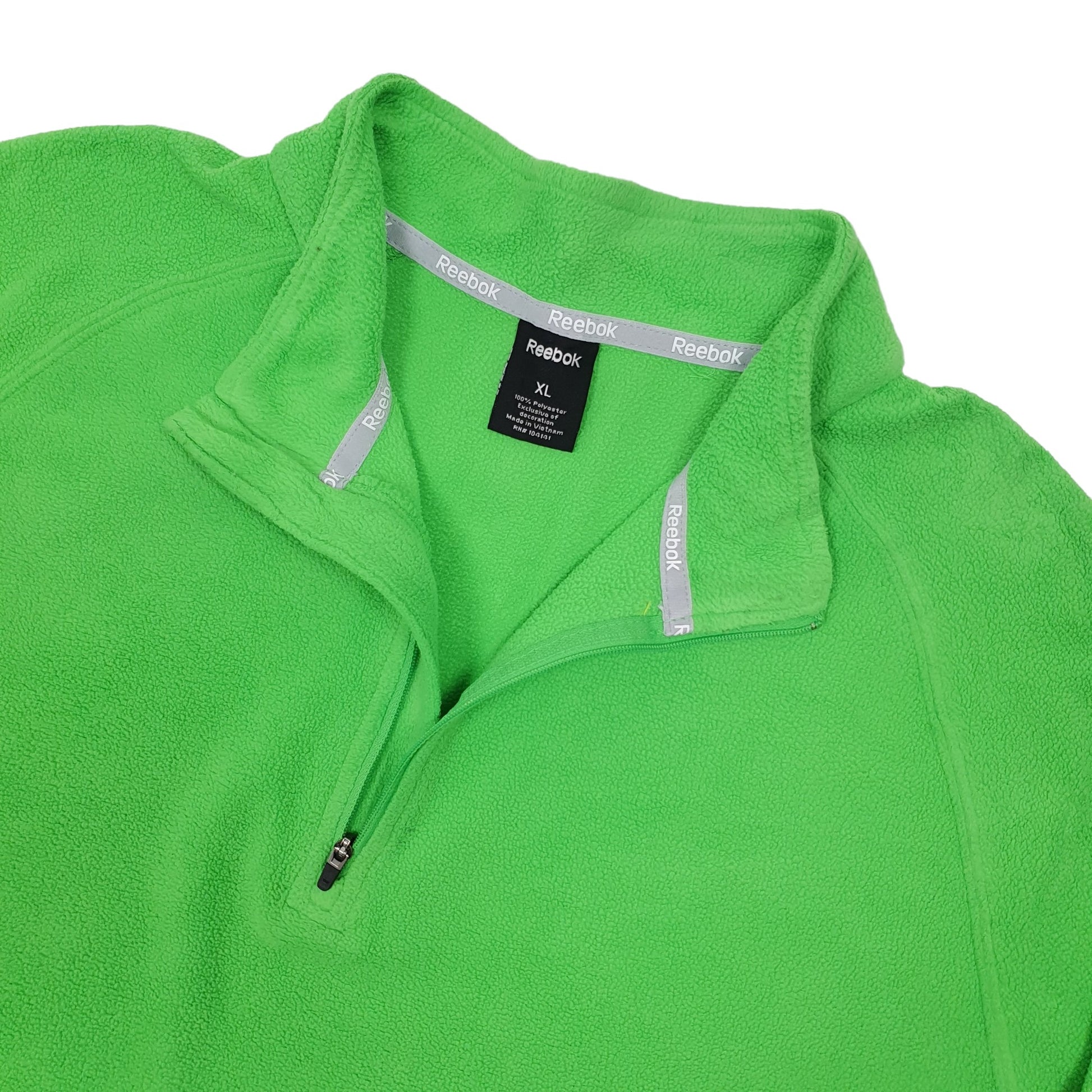 Reebok Activewear Quarter Zip Fleece XL Green