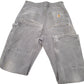 Mens Grey Carhartt Double Knee Riveted Carpenter Trousers