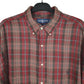 Ralph Lauren Short Sleeve Regular Fit Check Shirt Burgundy