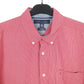 Tommy Hilfiger Short Sleeve Classic Fit Pinstripe Shirt Red
