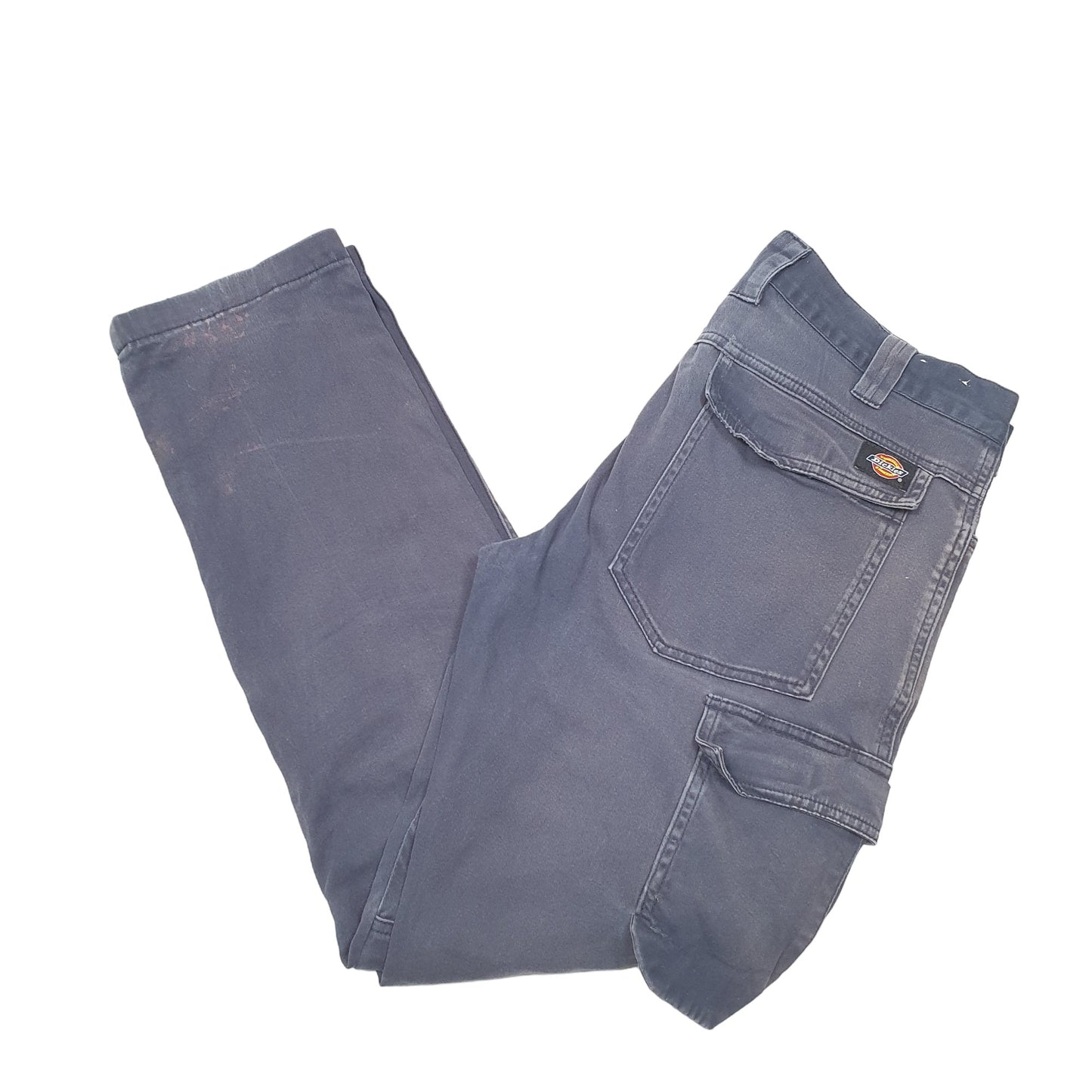 Mens Navy Dickies Utility Double Knee Cargo Trousers