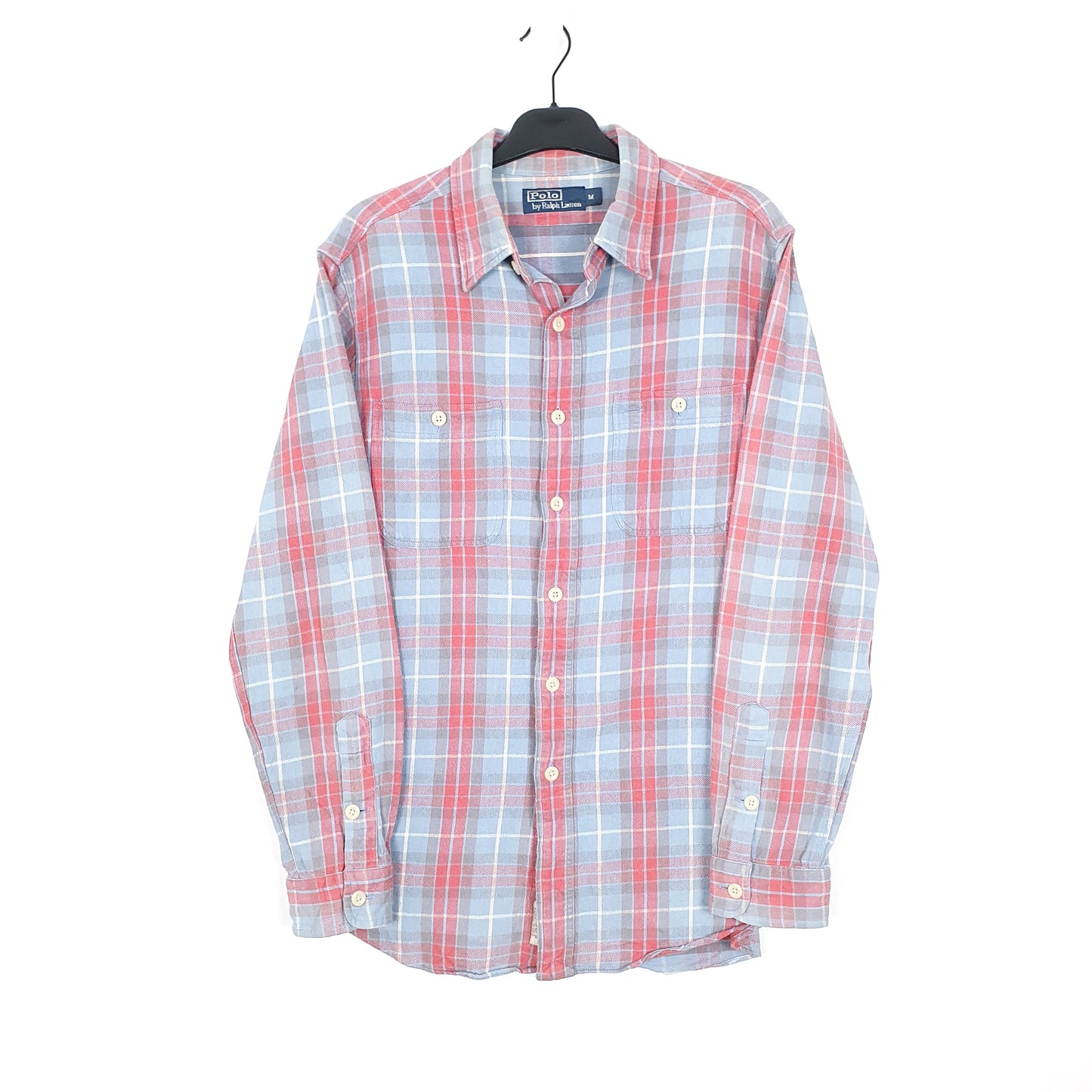 Ralph Lauren Flannel Shacket Long Sleeve Regular Fit Check Shirt Blue