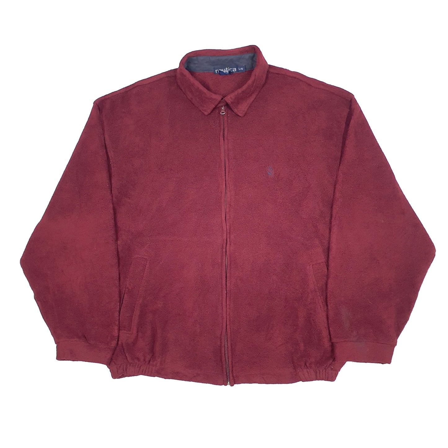 Nautica Full Zip Fleece XL Burgundy