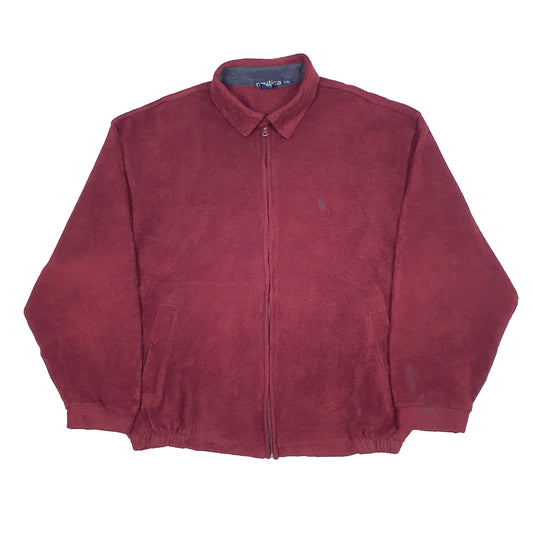 Nautica Full Zip Fleece XL Burgundy