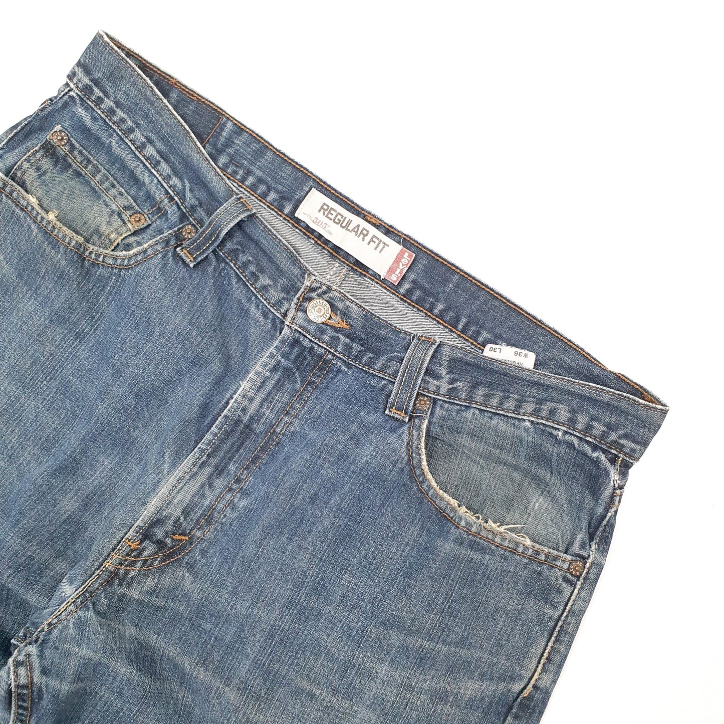 Levis 505 Regular Fit Jeans W36 L30 Blue