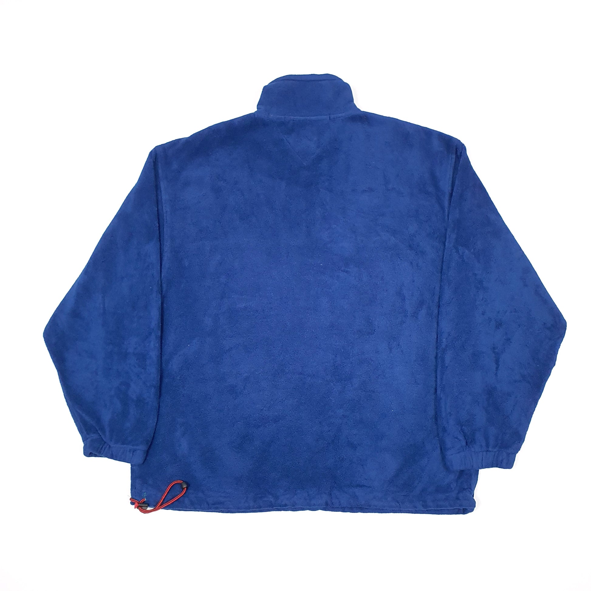 Tommy Hilfiger Outdoors Spellout Quarter Zip Fleece XL Blue