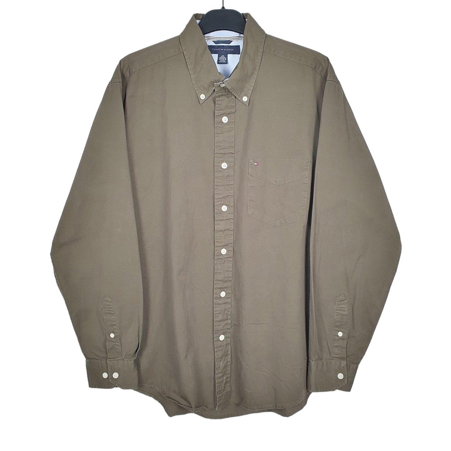 Tommy Hilfiger Long Sleeve Regular Fit Shirt Khaki