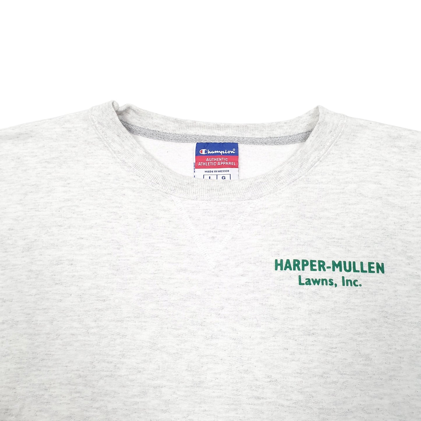 Mens Grey Champion Lawn Co Crewneck Jumper