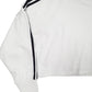 Womens White Adidas Crop Top Hoodie Jumper