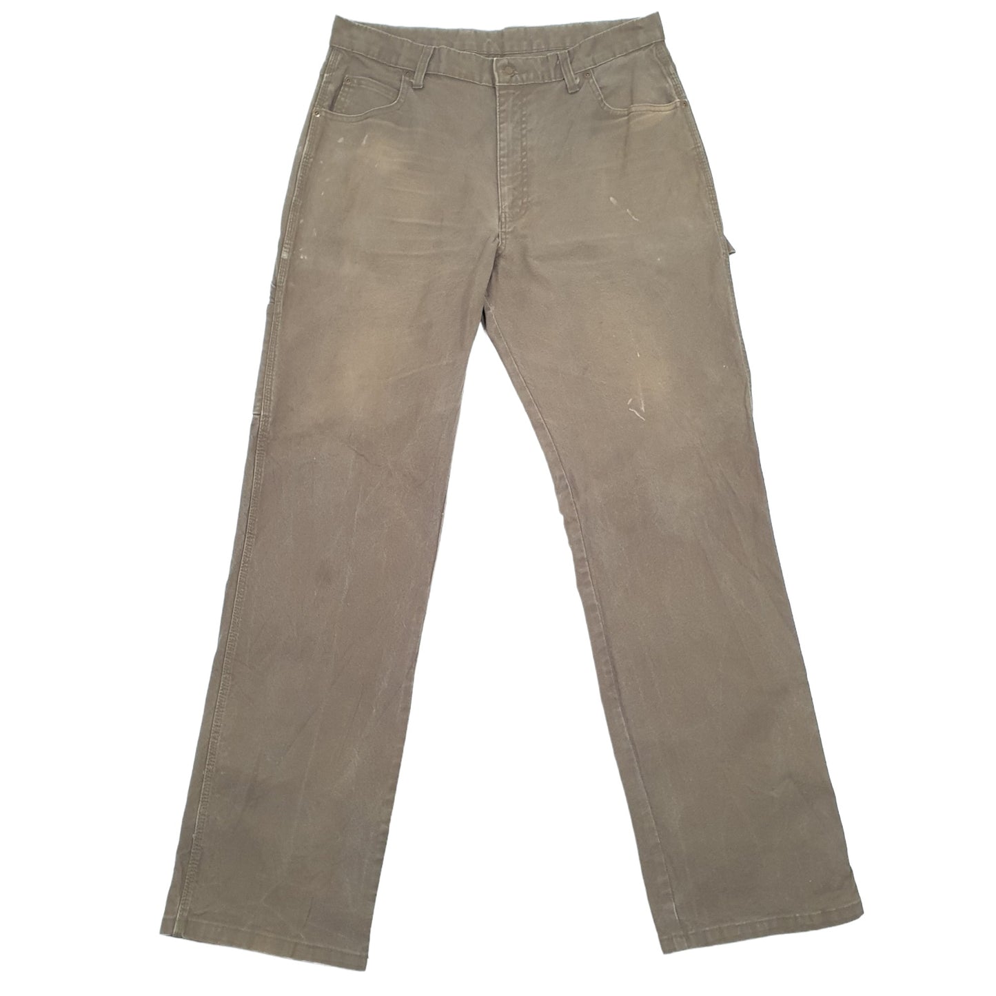 Mens Dickies Khaki Carpenter Trousers W34 L34 Khaki