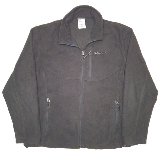 Mens Black Champion  Full Zip Jumper