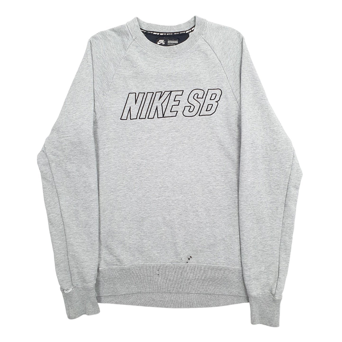 Mens Grey Nike Skateboarding Spellout Crewneck Jumper