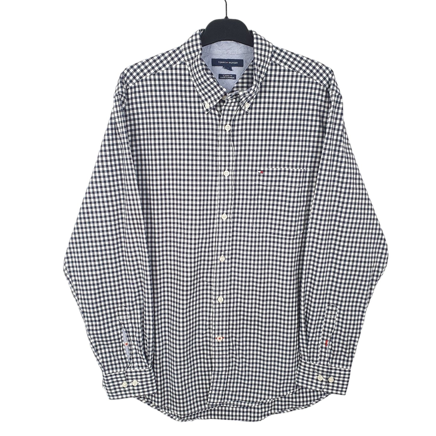 Tommy Hilfiger Long Sleeve Regular Fit Gingham Shirt White