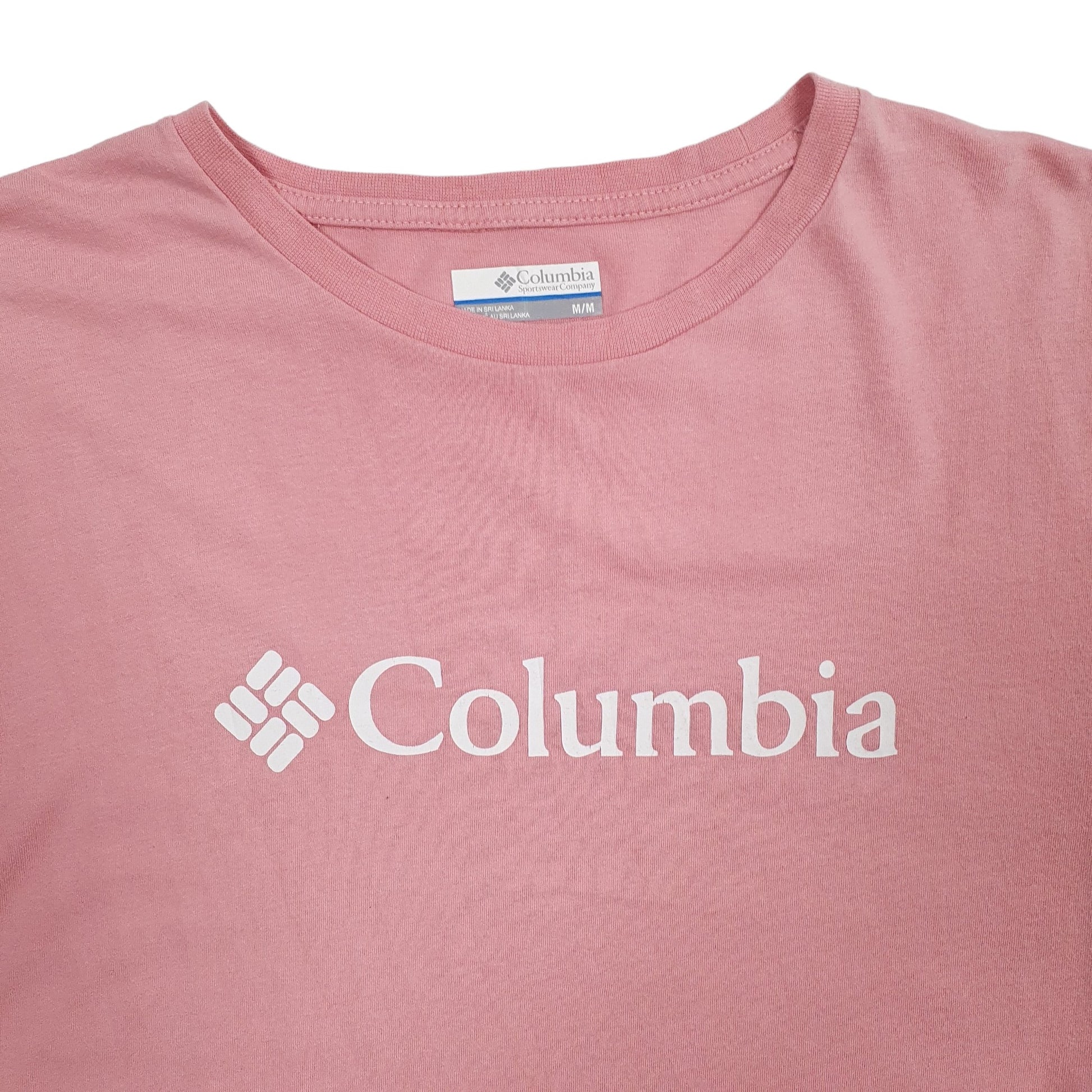 Mens Pink Columbia Sportswear  Short Sleeve T Shirt