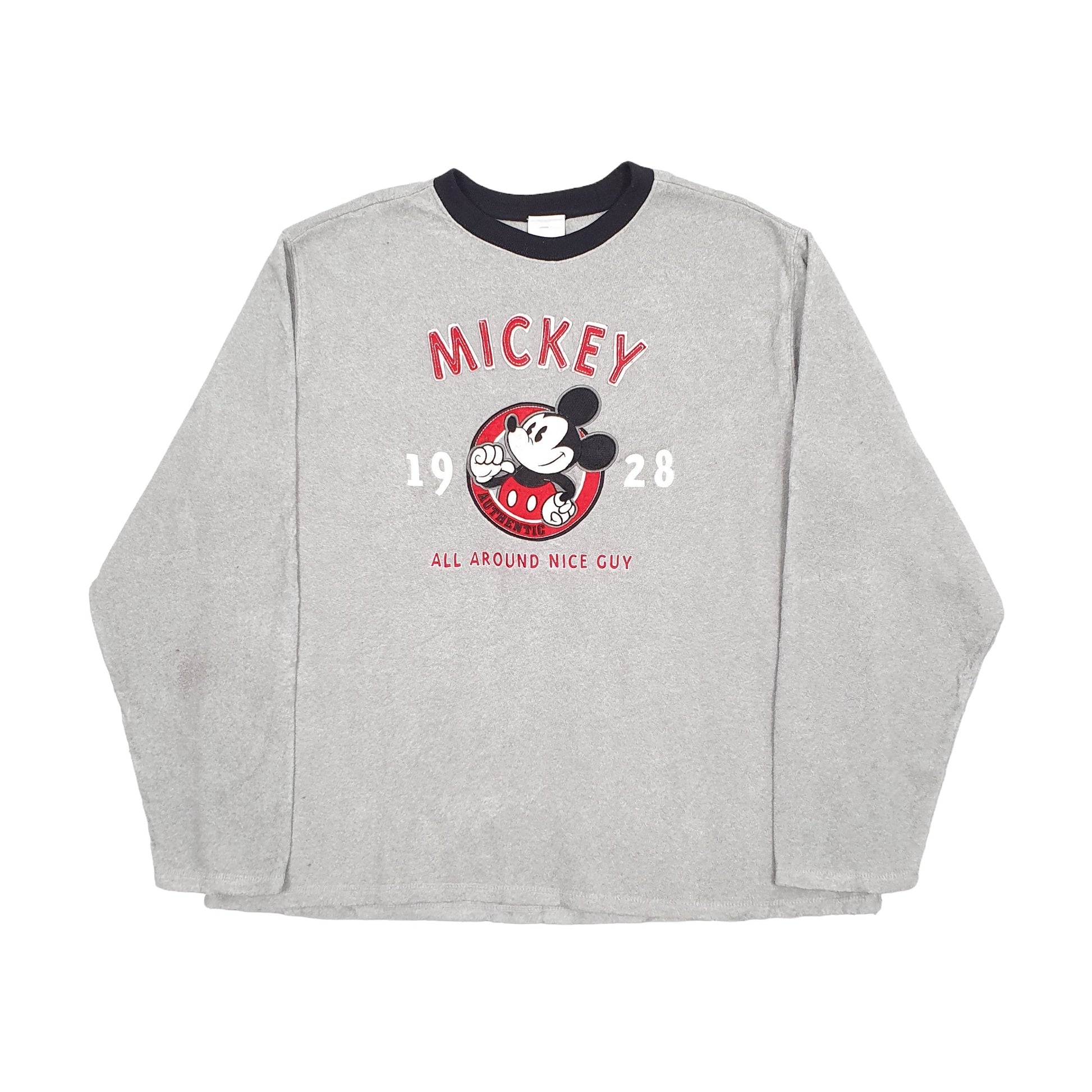 Mens Grey Disney Mickey Mouse Crewneck Jumper