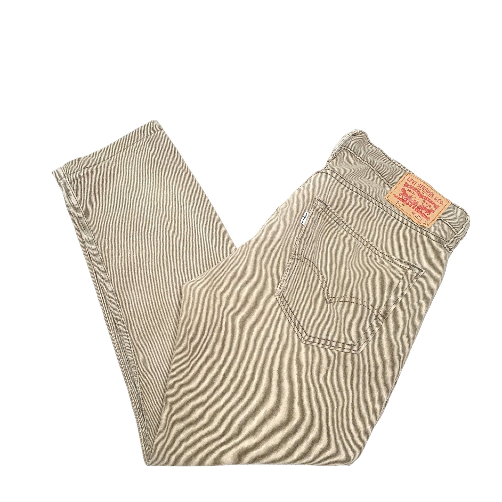 Mens Khaki Levis Tapered 512 JeansW34 L30