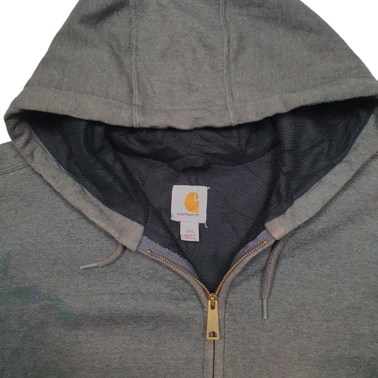 Mens Grey Carhartt Thermal Lined Full Zip Jumper