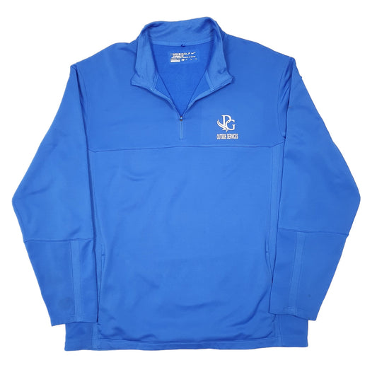 Mens Blue Nike Active Golf Quarter Zip Jumper