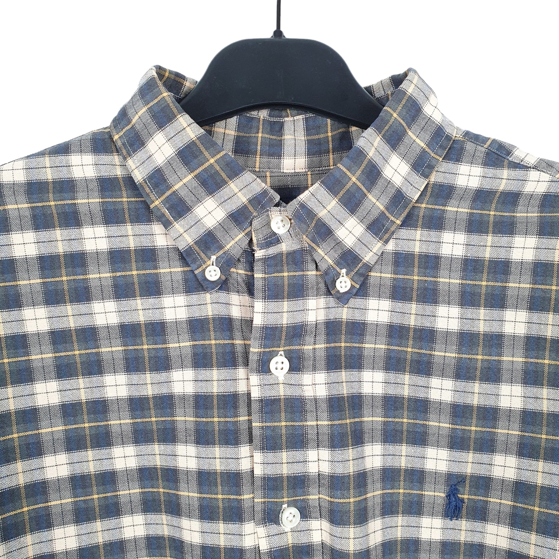 Ralph Lauren Long Sleeve Custom Fit Check Shirt Khaki