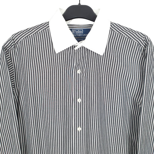 Ralph Lauren Long Sleeve Classic Fit Pinstripe Shirt Black