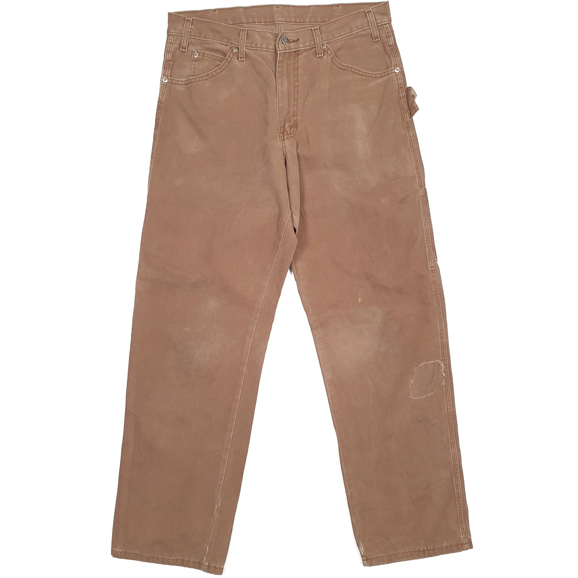 Mens Dickies Brown Carpenter Trousers W32 L31 Brown