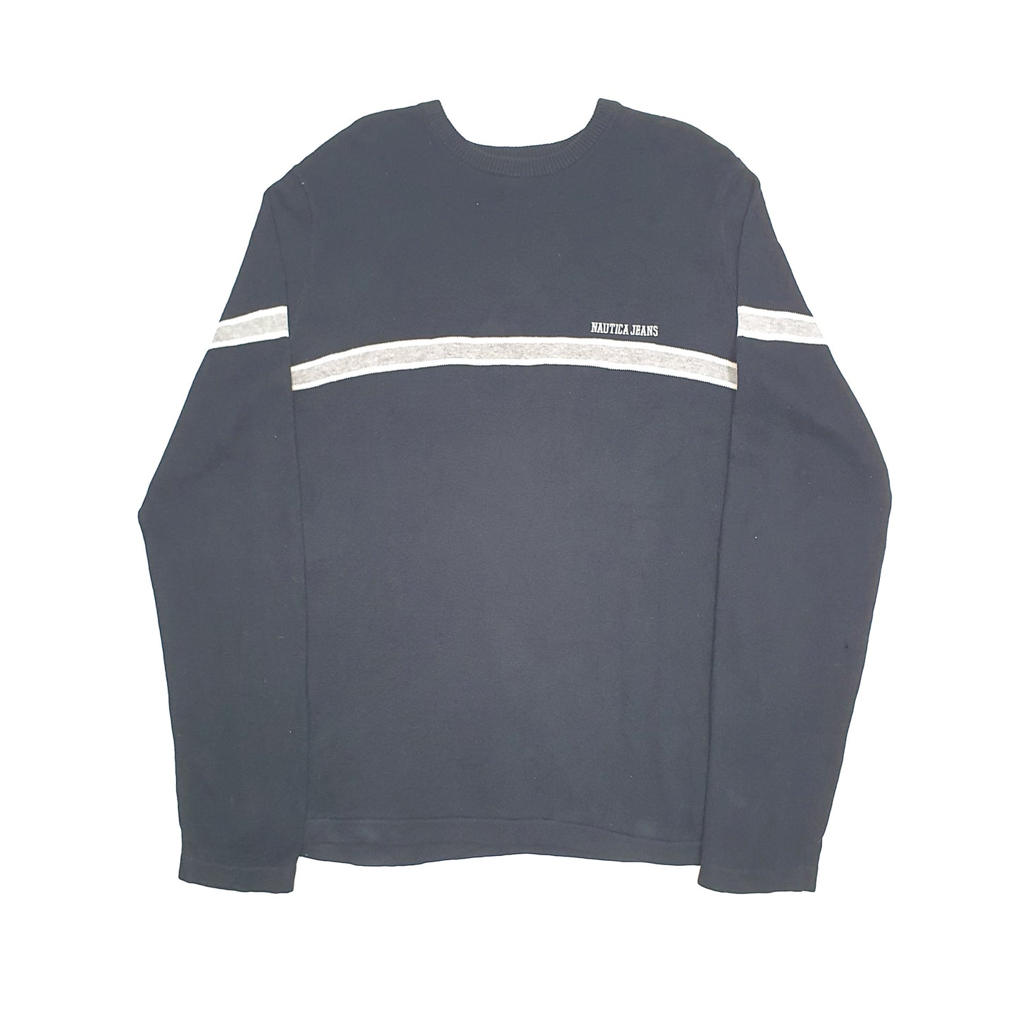 Nautica Jeans Spellout Crewneck L Black