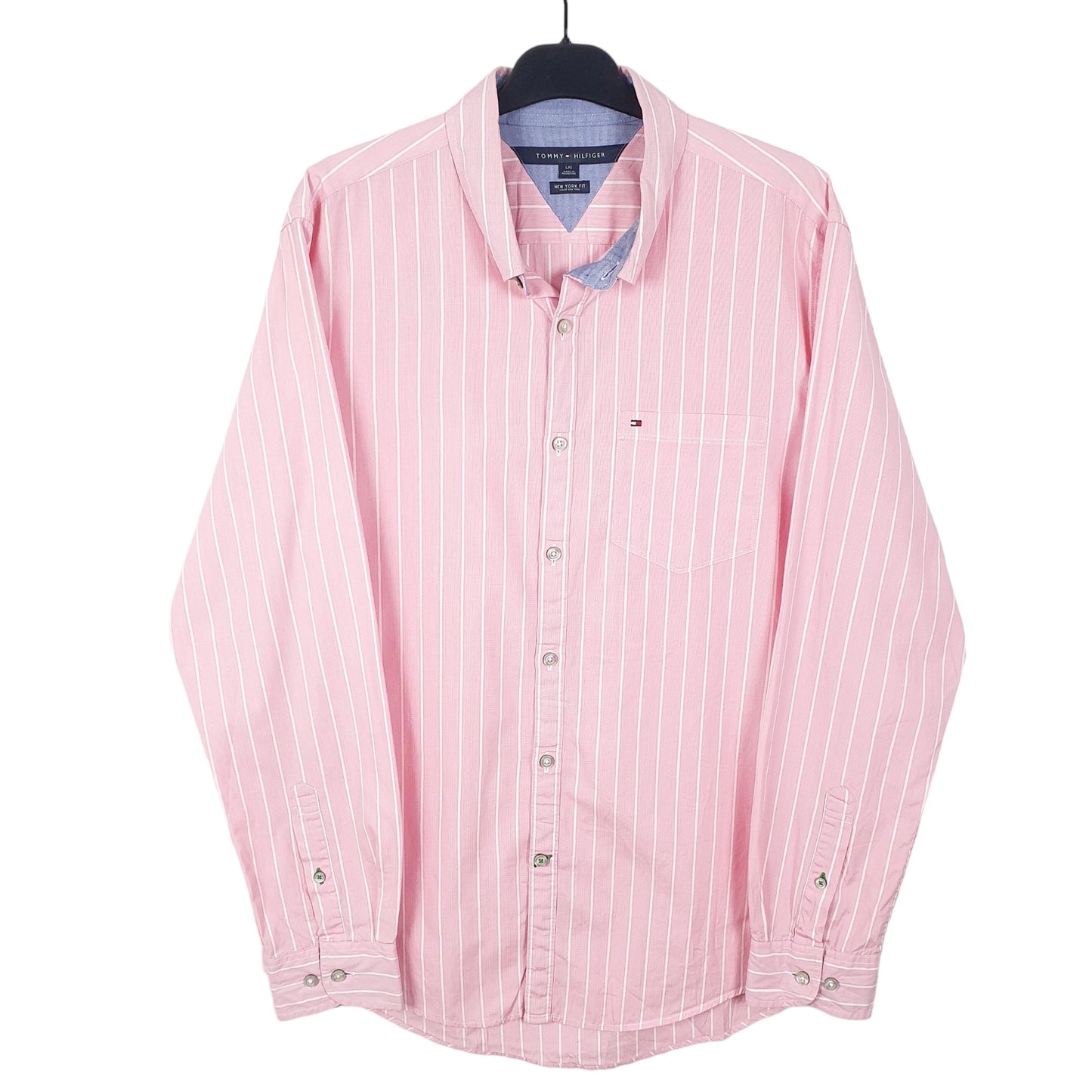 Tommy Hilfiger New York Long Sleeve Regular Fit Striped Shirt Pink