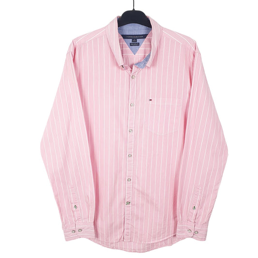 Tommy Hilfiger New York Long Sleeve Regular Fit Striped Shirt Pink