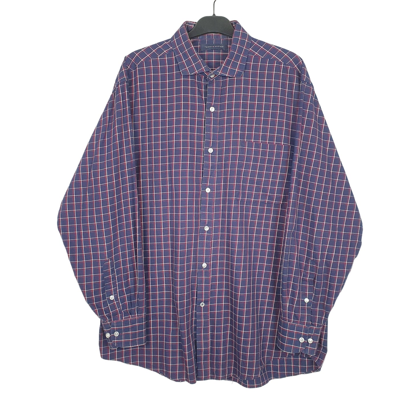Tommy Hilfiger Long Sleeve Regular Fit Check Shirt Blue