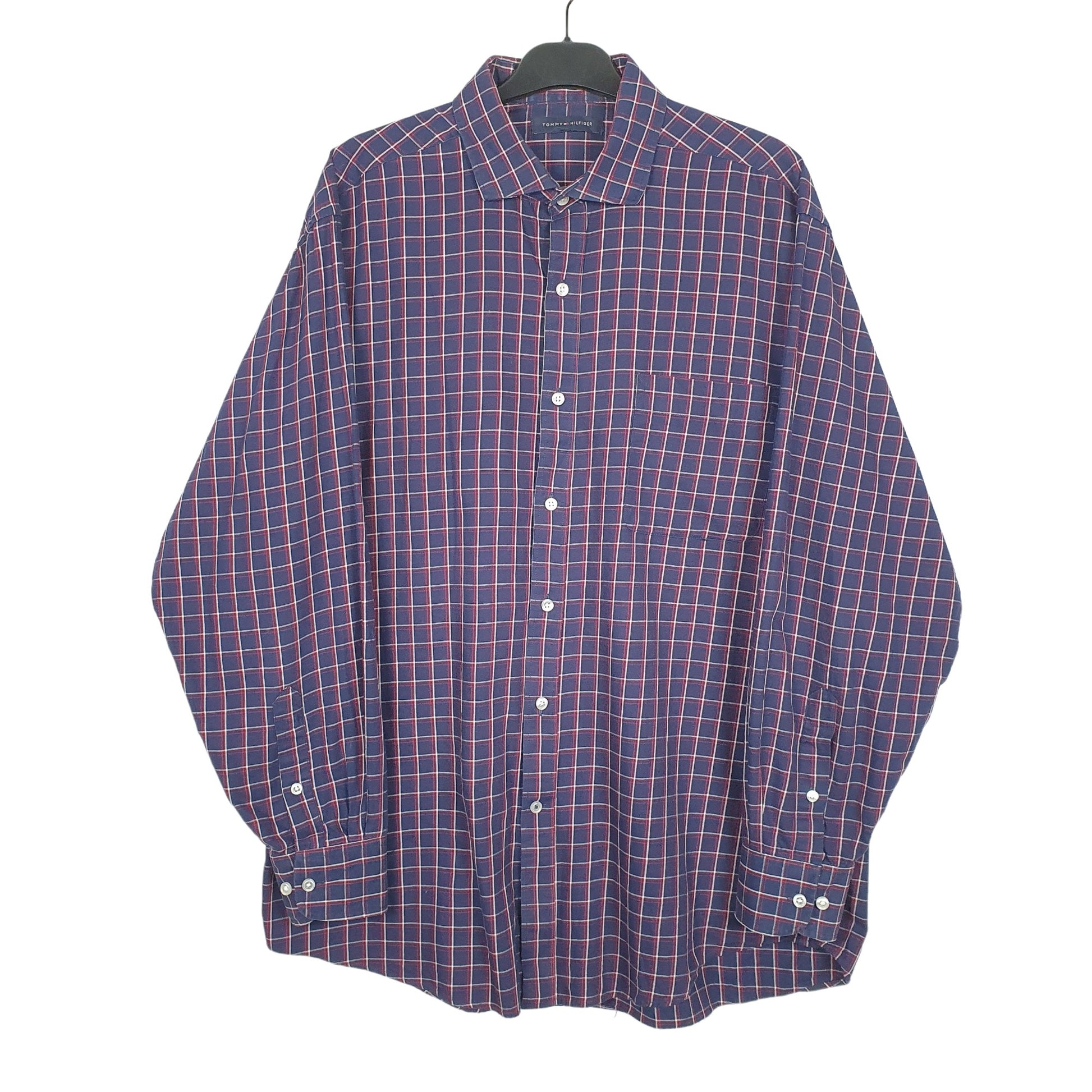 Tommy Hilfiger Long Sleeve Regular Fit Check Shirt Blue