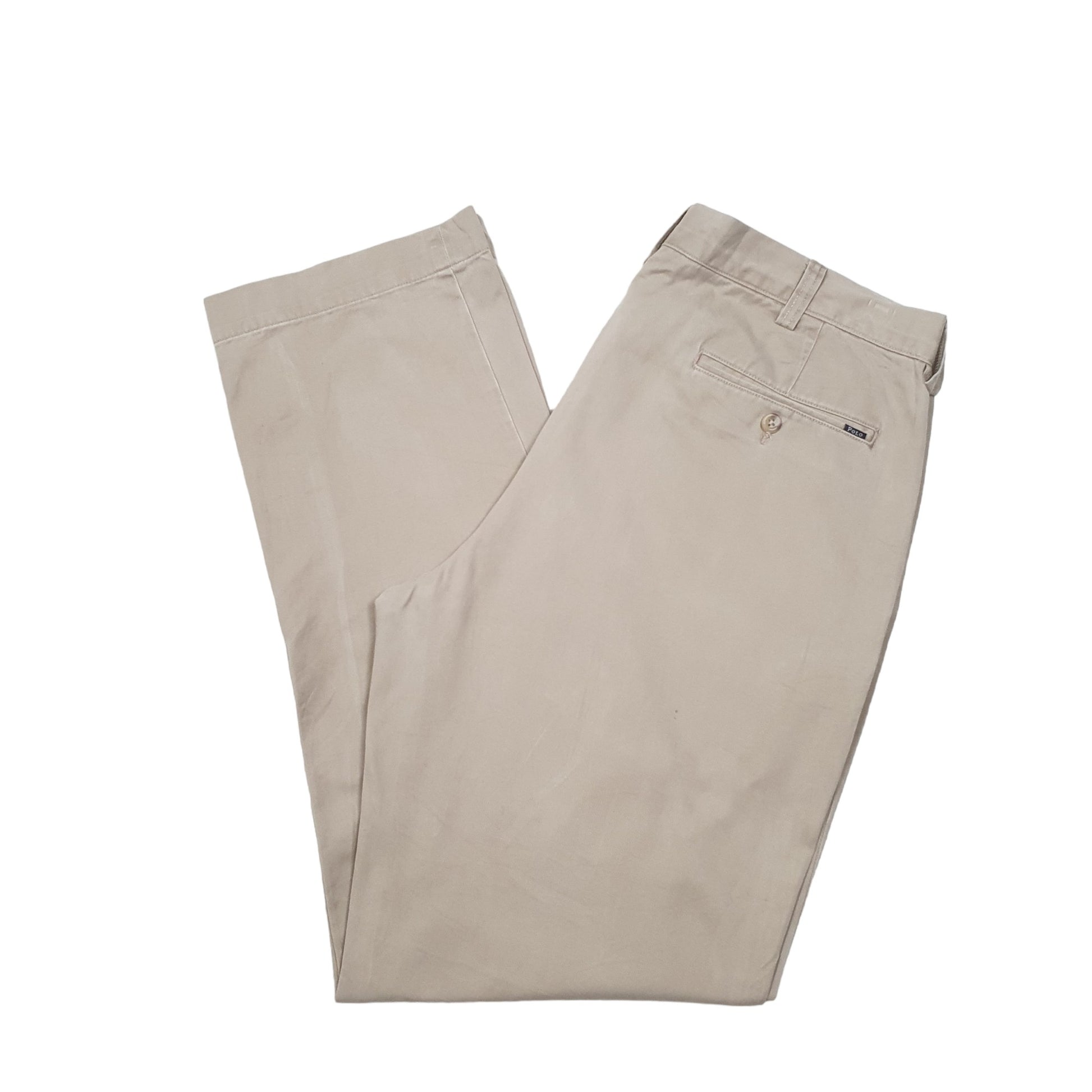 Mens Beige Polo Ralph Lauren Classic Fit Chino Trousers