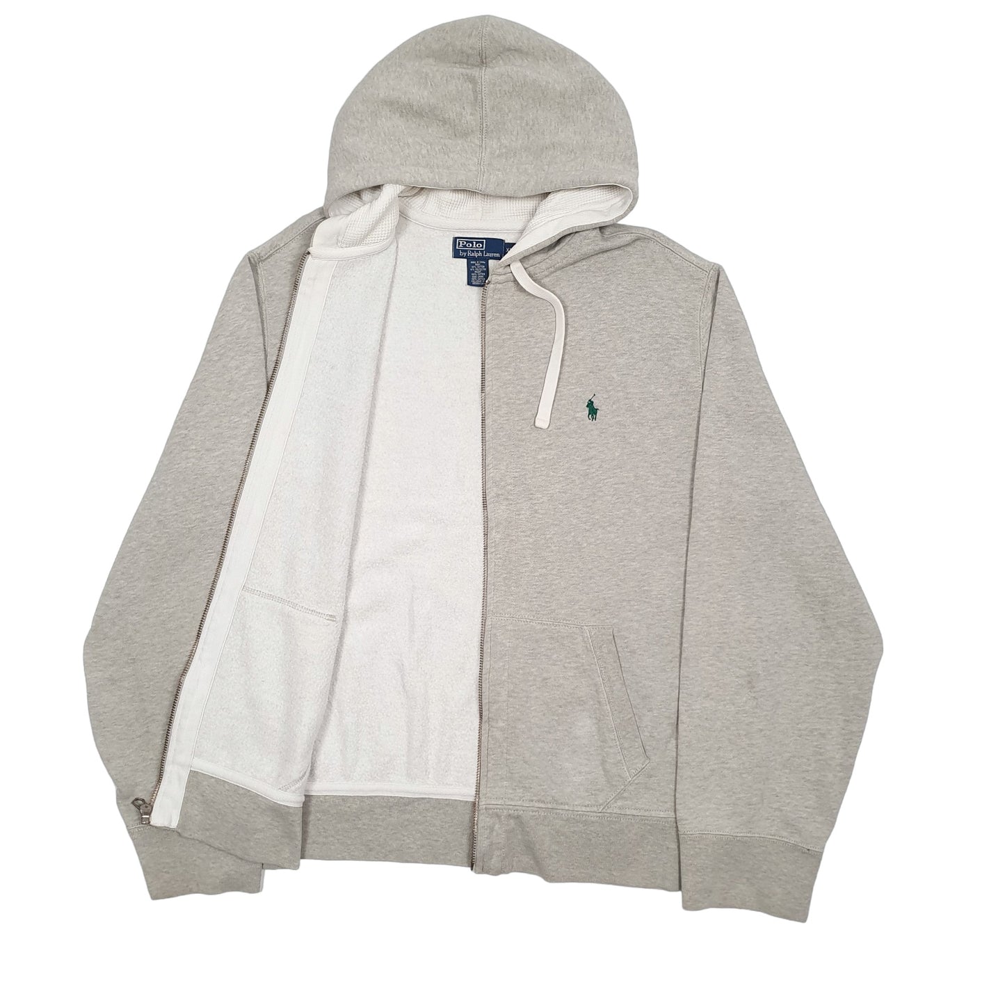 Mens Grey Polo Ralph Lauren Hoodie Full Zip Jumper