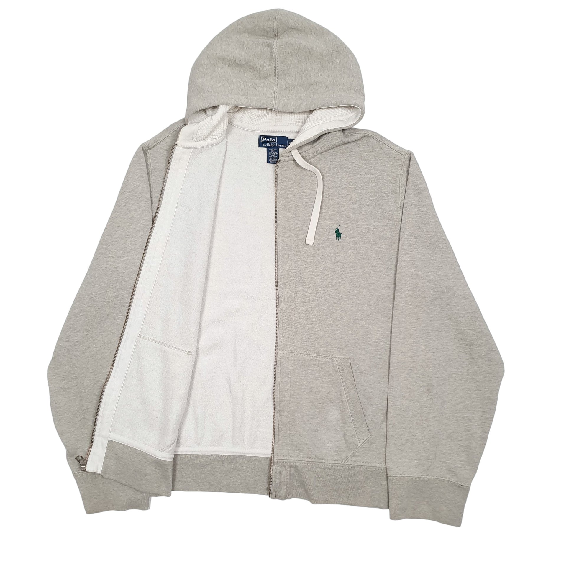 Mens Grey Polo Ralph Lauren Hoodie Full Zip Jumper