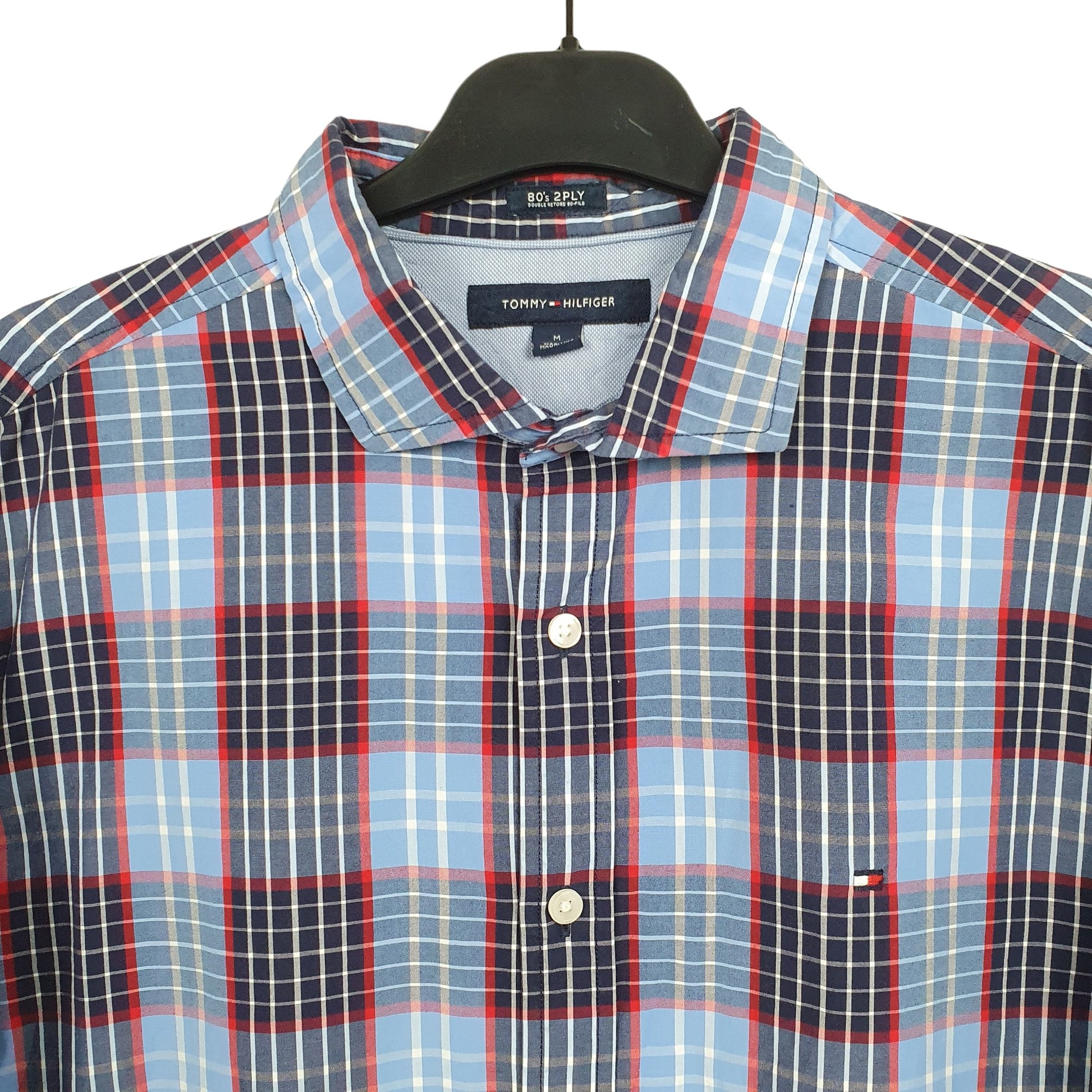 Tommy Hilfiger Long Sleeve Regular Fit Check Shirt Blue