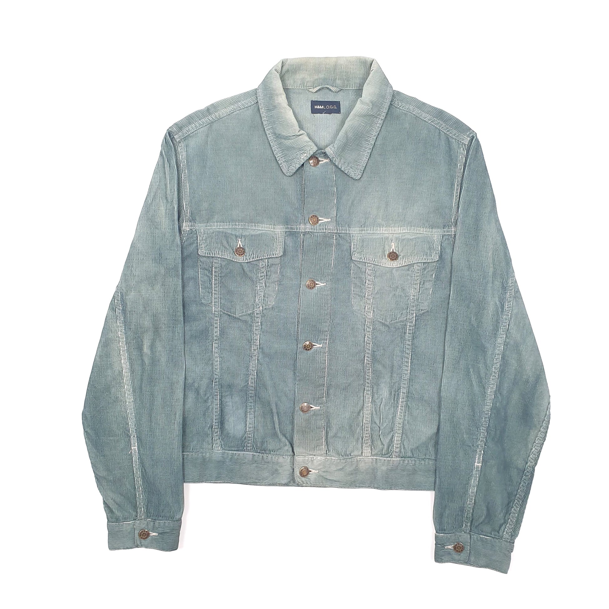 H&m Denim Cord Jacket H&M Men Off-White Solid Corduroy Jacket