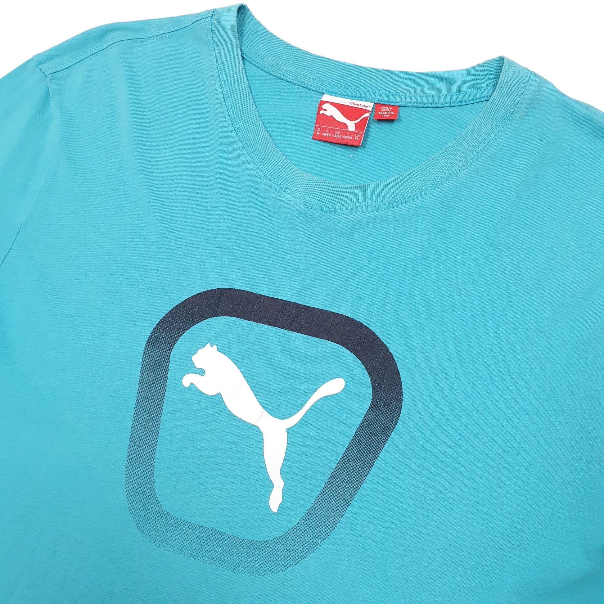 Puma Short Sleeve T Shirt Turquoise