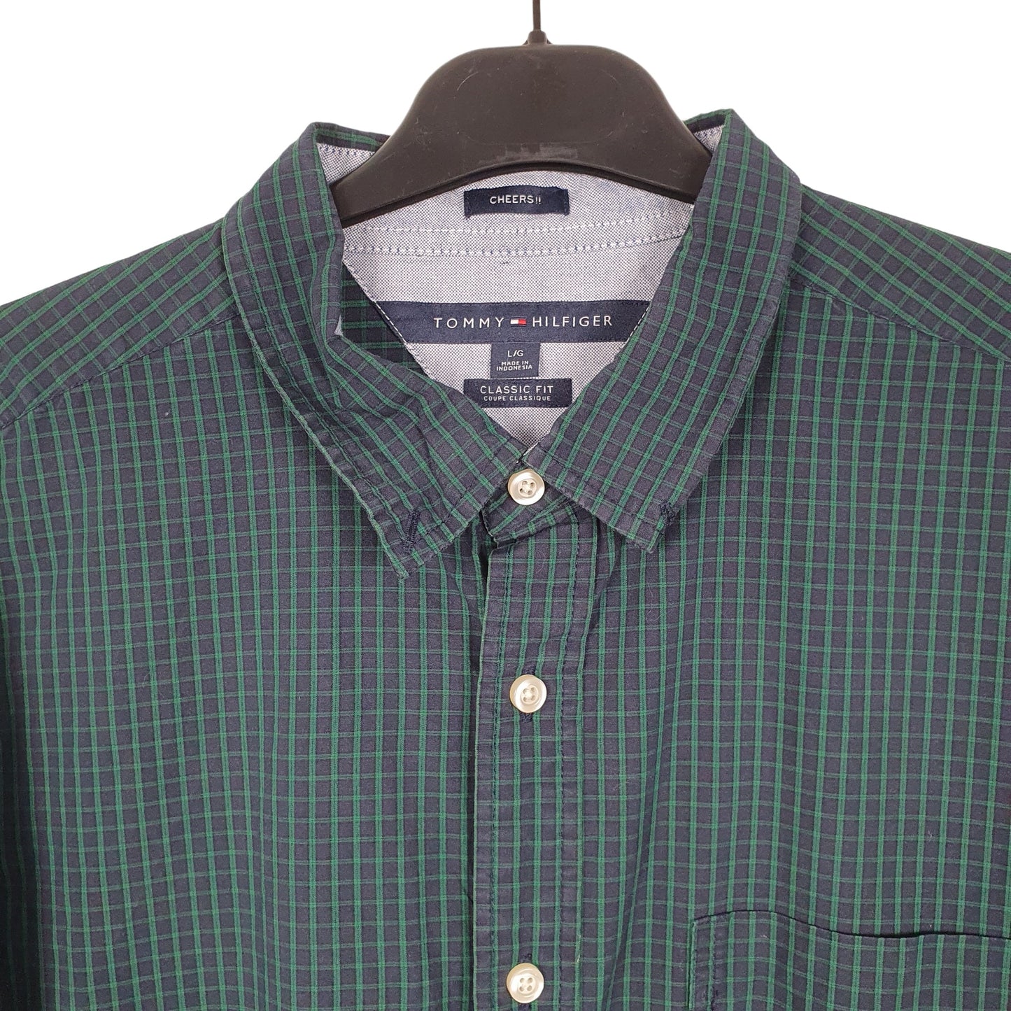 Tommy Hilfiger Long Sleeve Classic Fit Check Shirt Green