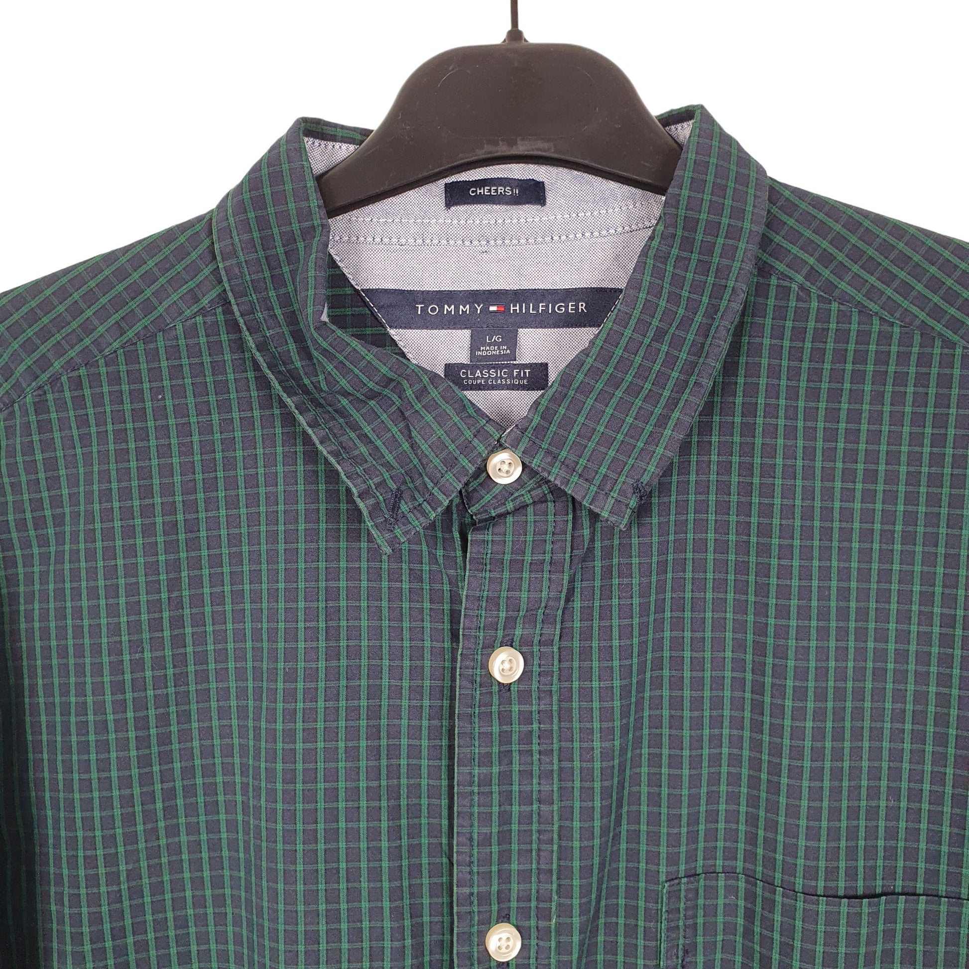 Tommy Hilfiger Long Sleeve Classic Fit Check Shirt Green