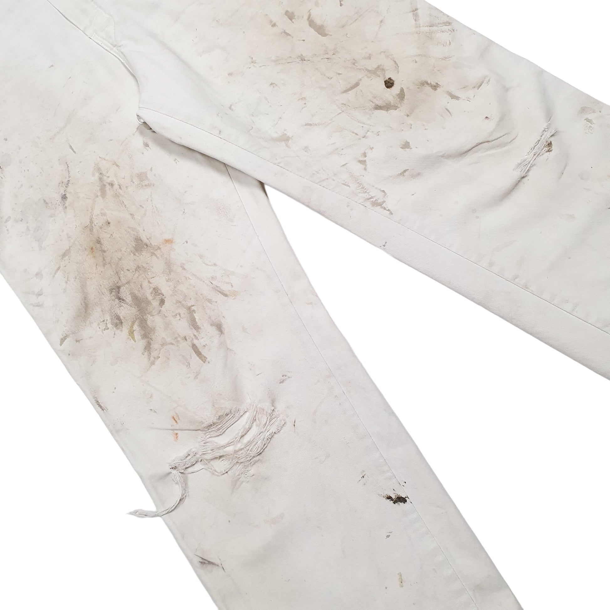 Mens White Dickies  Carpenter Trousers