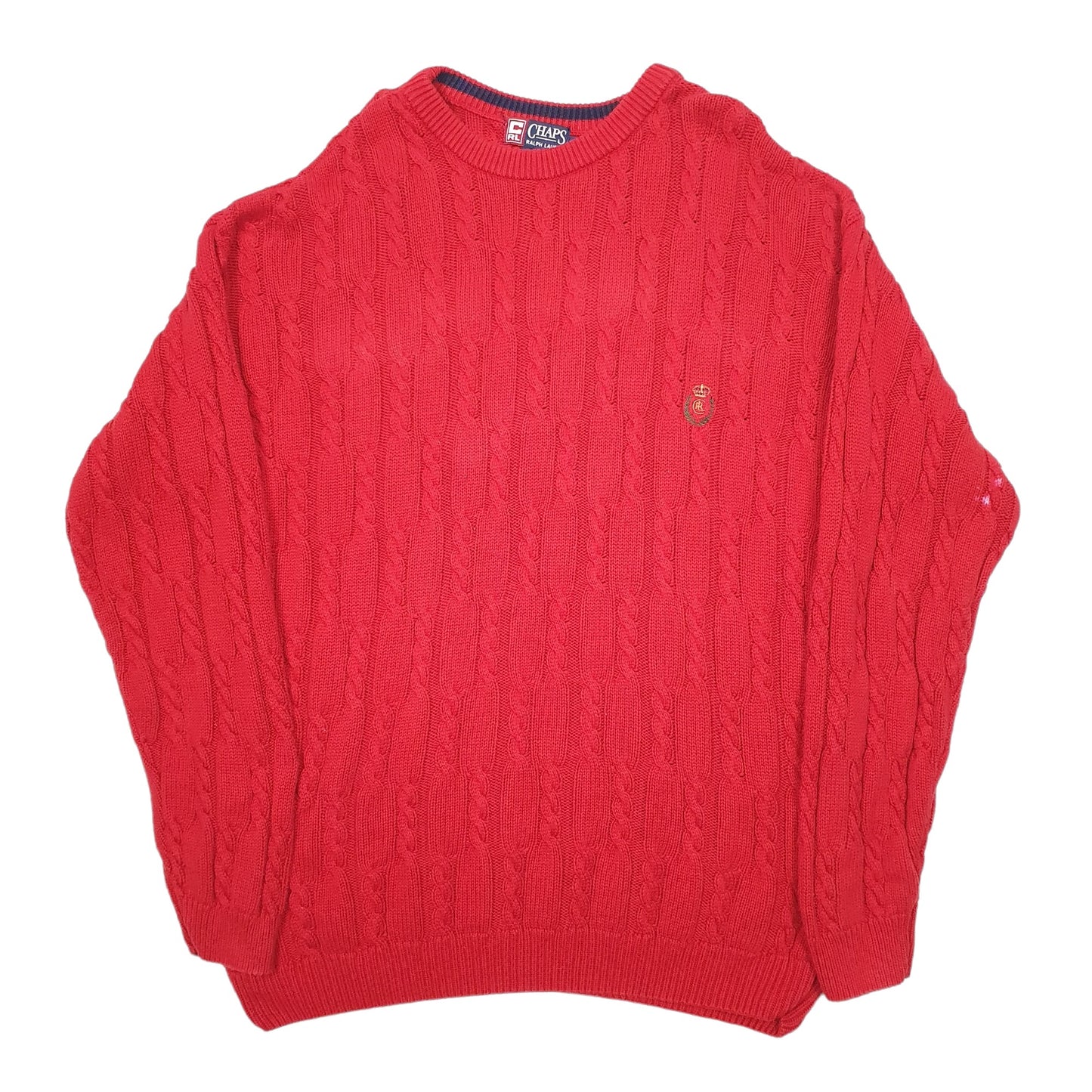 Mens Red Ralph Lauren Chaps Cableknit Crewneck Jumper